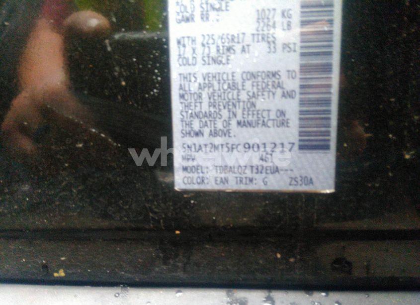 Photo 9 of 2015 Nissan Rogue SV (VIN 5N1AT2MT5FC901217)