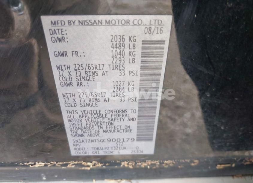 Photo 9 of 2016 Nissan Rogue S (VIN 5N1AT2MT5GC900179)