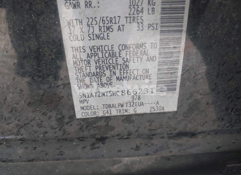 Photo 9 of 2017 Nissan Rogue S (VIN 5N1AT2MT5HC866231)