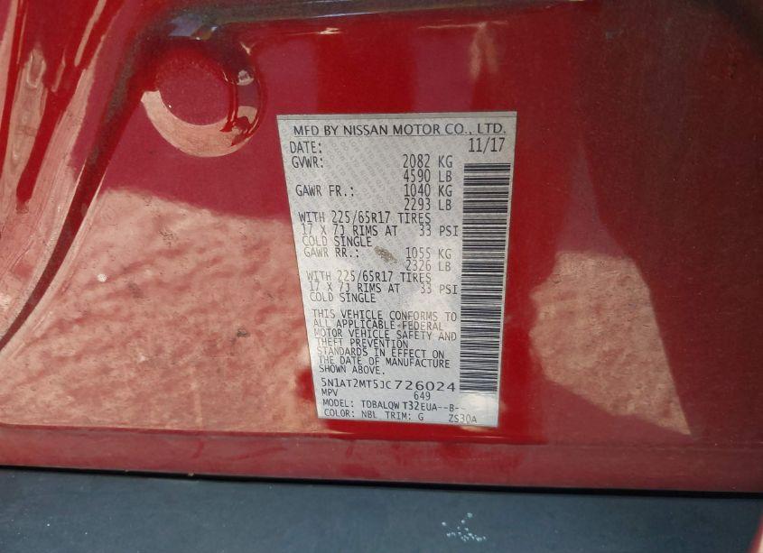 Photo 9 of 2018 Nissan Rogue SV (VIN 5N1AT2MT5JC726024)