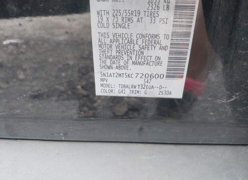 Photo 9 of 2019 Nissan Rogue SL (VIN 5N1AT2MT5KC720600)