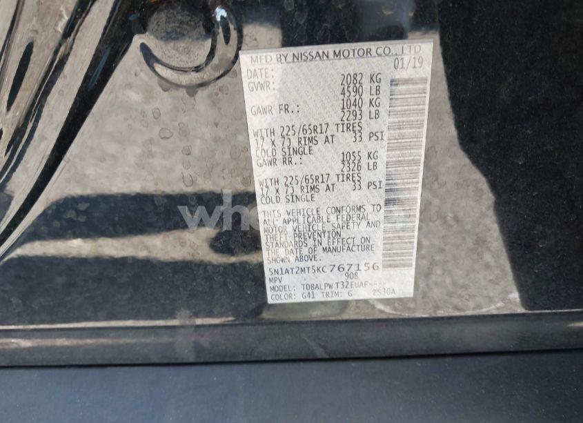 Photo 9 of 2019 Nissan Rogue S (VIN 5N1AT2MT5KC767156)