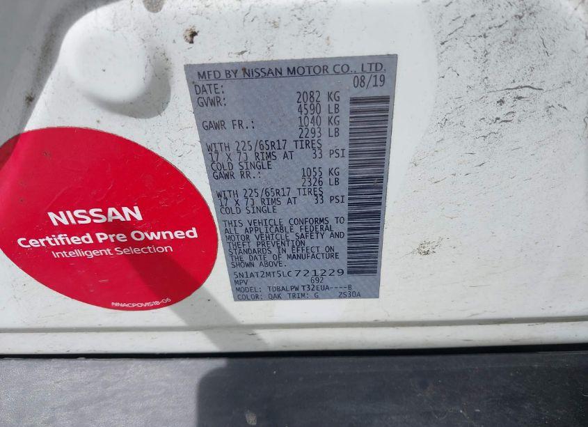 Photo 9 of 2020 Nissan Rogue S FWD (VIN 5N1AT2MT5LC721229)