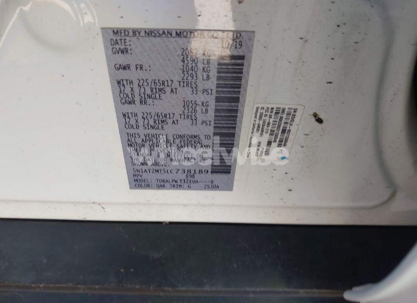 Photo 9 of 2020 Nissan Rogue S FWD (VIN 5N1AT2MT5LC738189)