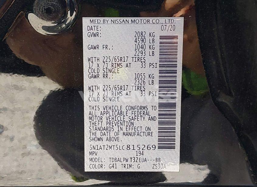 Photo 9 of 2020 Nissan Rogue S FWD (VIN 5N1AT2MT5LC815269)