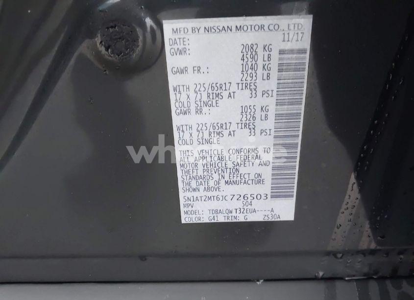 Photo 9 of 2018 Nissan Rogue SV (VIN 5N1AT2MT6JC726503)