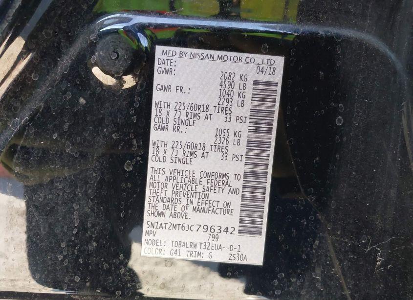 Photo 9 of 2018 Nissan Rogue SL (VIN 5N1AT2MT6JC796342)