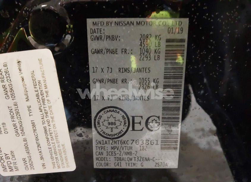 Photo 9 of 2019 Nissan Rogue S/SL/SV (VIN 5N1AT2MT6KC763861)