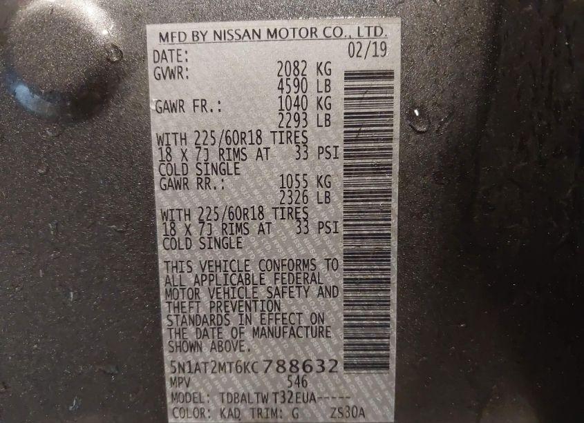 Photo 9 of 2019 Nissan Rogue SV (VIN 5N1AT2MT6KC788632)