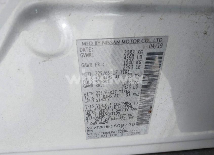 Photo 9 of 2019 Nissan Rogue S (VIN 5N1AT2MT6KC808720)