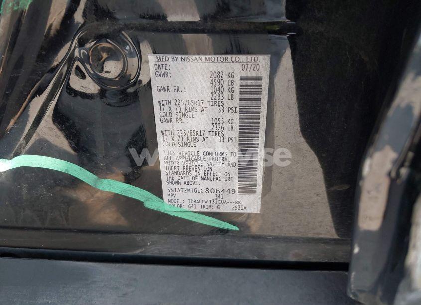 Photo 9 of 2020 Nissan Rogue S FWD (VIN 5N1AT2MT6LC806449)