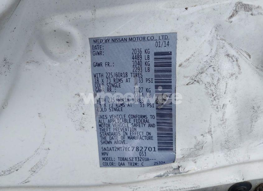 Photo 9 of 2014 Nissan Rogue SL (VIN 5N1AT2MT7EC782701)