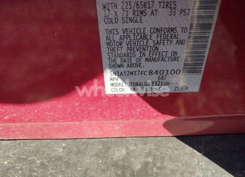 Photo 9 of 2015 Nissan Rogue SV (VIN 5N1AT2MT7FC840100)