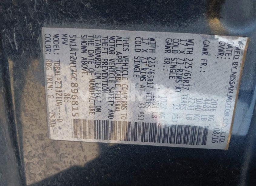 Photo 9 of 2016 Nissan Rogue S (VIN 5N1AT2MT7GC896815)