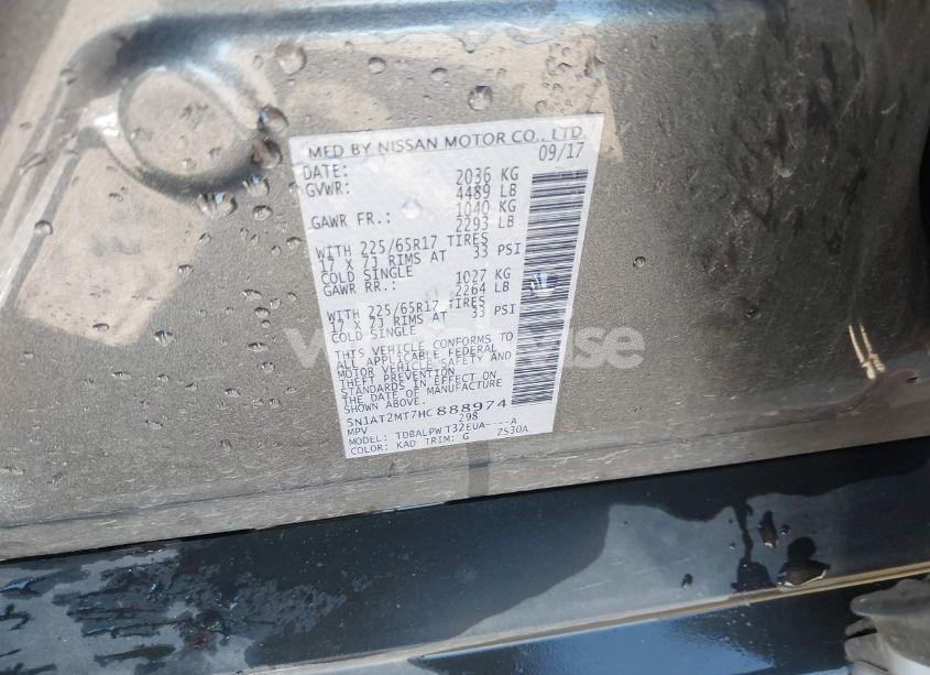 Photo 9 of 2017 Nissan Rogue S (VIN 5N1AT2MT7HC888974)