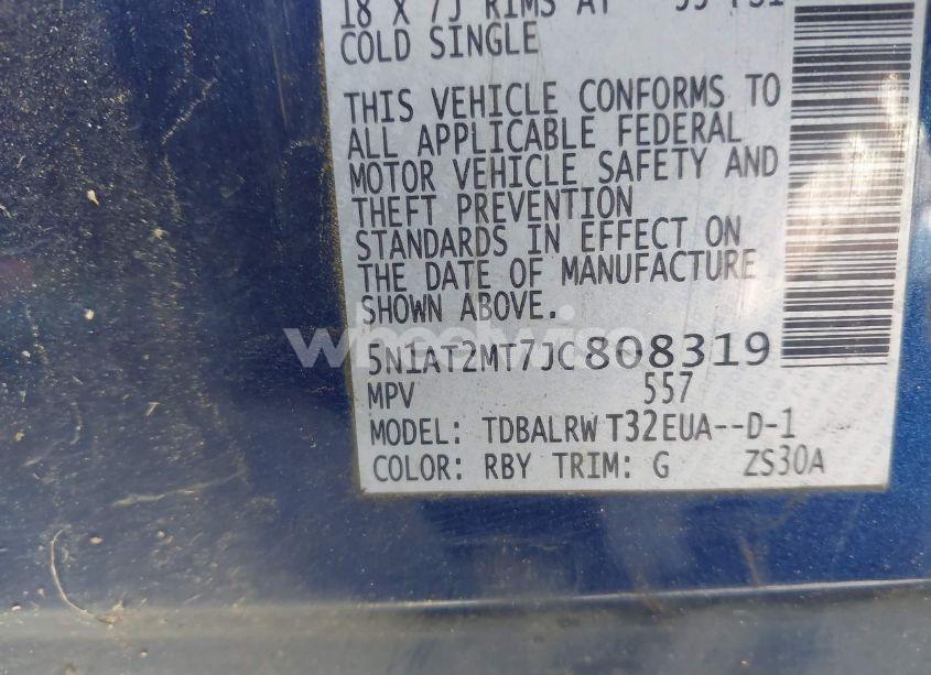 Photo 9 of 2018 Nissan Rogue SL (VIN 5N1AT2MT7JC808319)