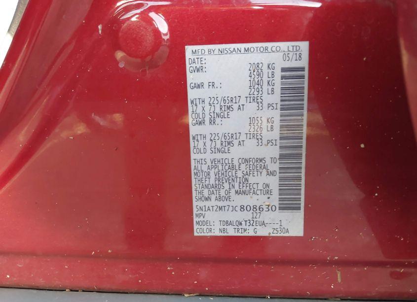 Photo 9 of 2018 Nissan Rogue SV (VIN 5N1AT2MT7JC808630)