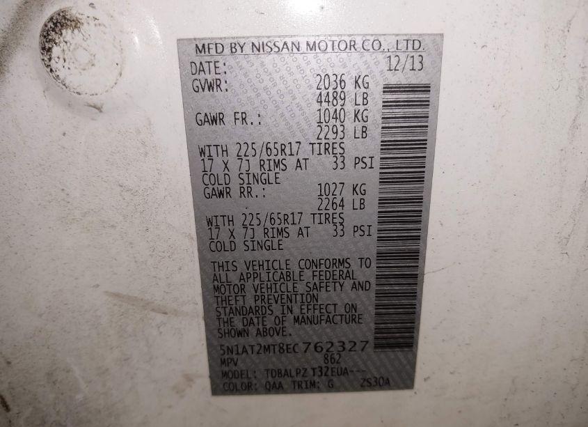 Photo 9 of 2014 Nissan Rogue S (VIN 5N1AT2MT8EC762327)