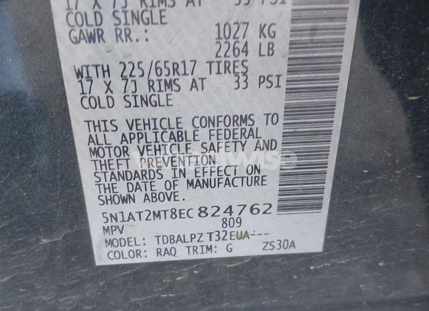 Photo 9 of 2014 Nissan Rogue S (VIN 5N1AT2MT8EC824762)