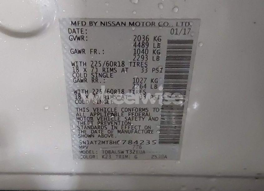 Photo 9 of 2017 Nissan Rogue SL (VIN 5N1AT2MT8HC784235)