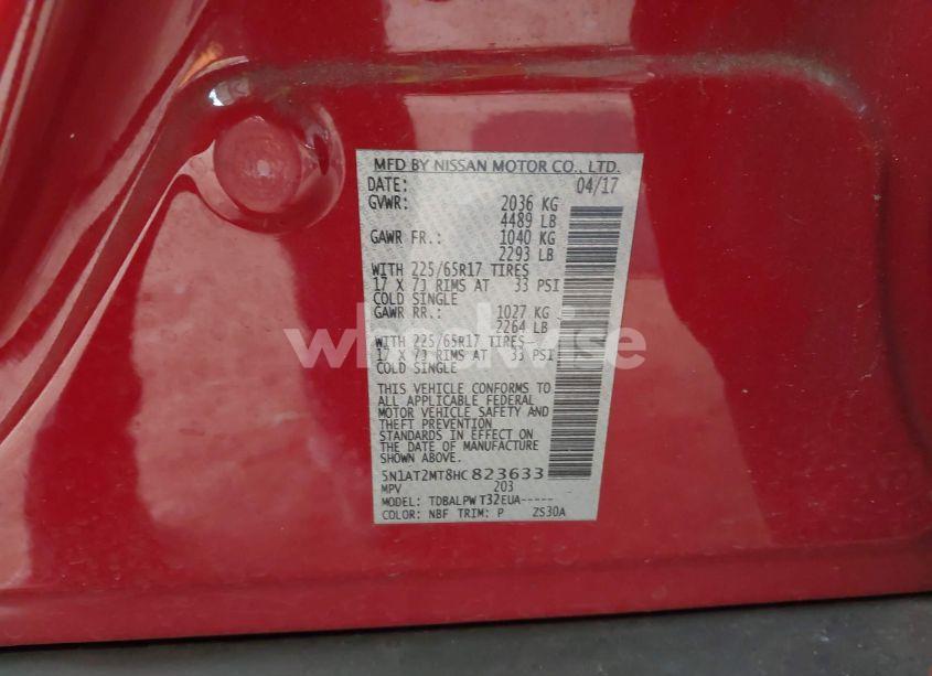 Photo 9 of 2017 Nissan Rogue S (VIN 5N1AT2MT8HC823633)