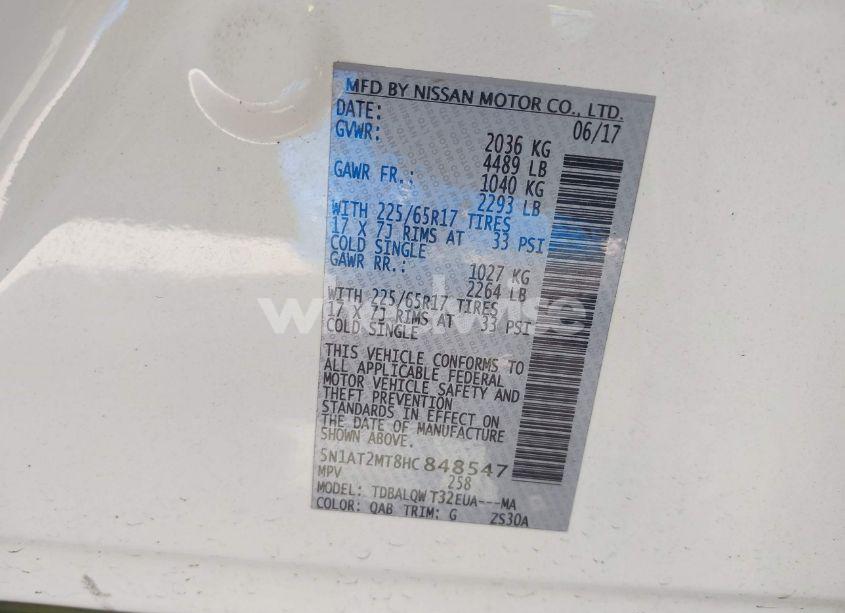 Photo 9 of 2017 Nissan Rogue SV (VIN 5N1AT2MT8HC848547)