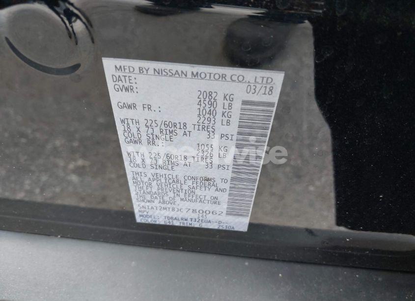 Photo 9 of 2018 Nissan Rogue SL (VIN 5N1AT2MT8JC780062)