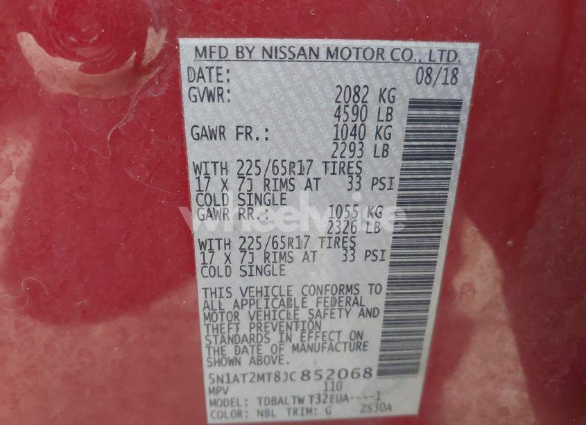 Photo 9 of 2018 Nissan Rogue SV (VIN 5N1AT2MT8JC852068)