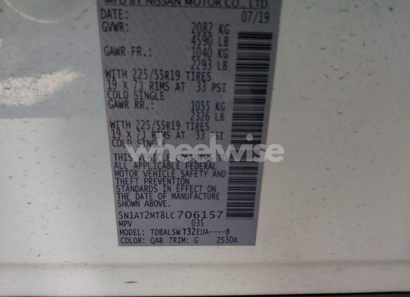 Photo 9 of 2020 Nissan Rogue SL FWD (VIN 5N1AT2MT8LC706157)