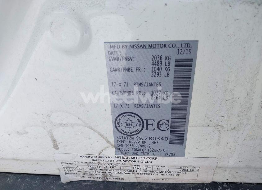 Photo 9 of 2016 Nissan Rogue S/SL/SV (VIN 5N1AT2MT9GC780340)