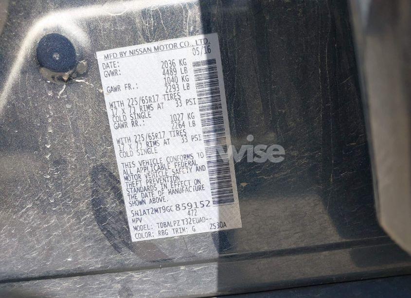 Photo 9 of 2016 Nissan Rogue S (VIN 5N1AT2MT9GC859152)