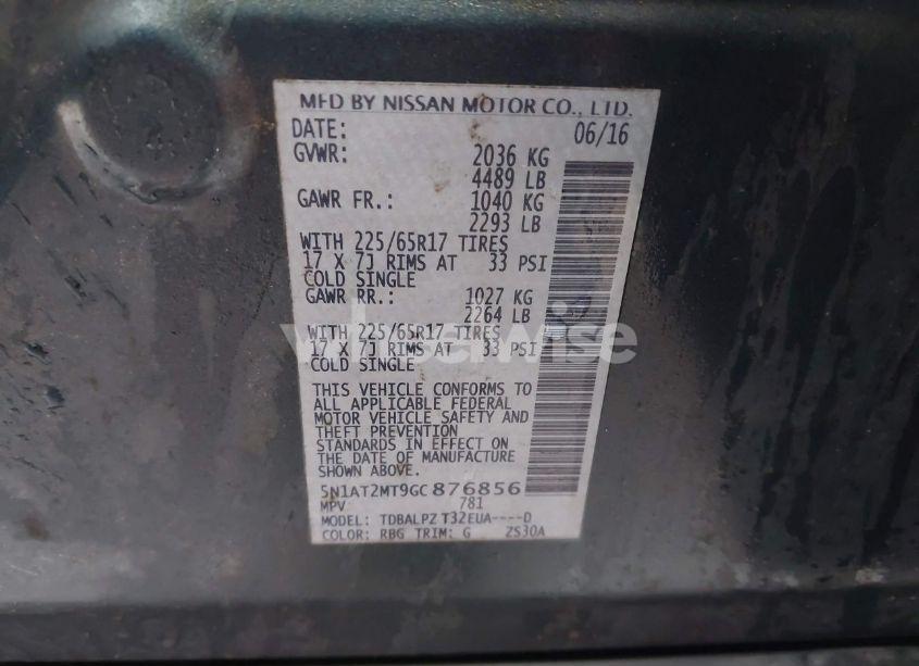 Photo 9 of 2016 Nissan Rogue S (VIN 5N1AT2MT9GC876856)