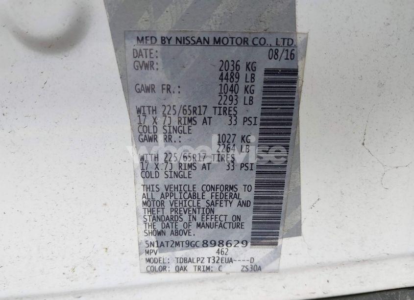 Photo 9 of 2016 Nissan Rogue S (VIN 5N1AT2MT9GC898629)