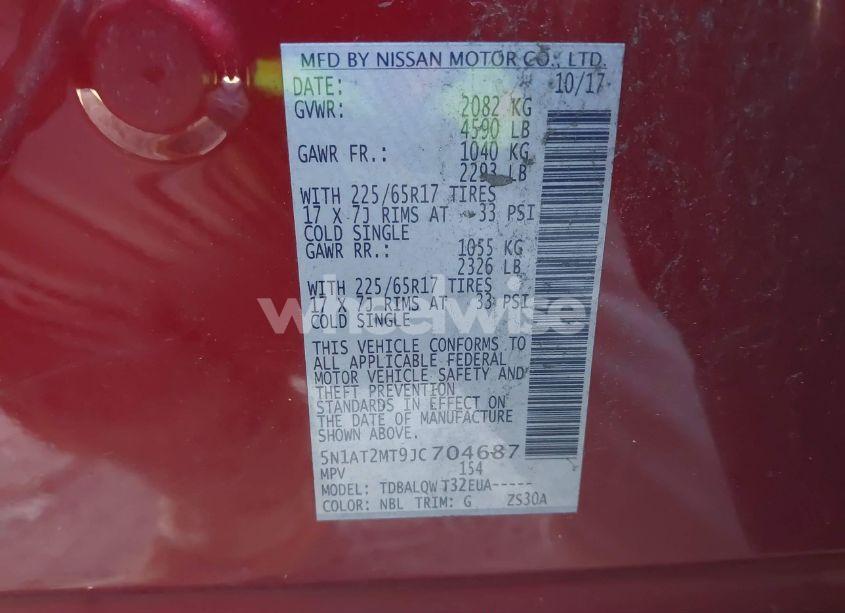 Photo 9 of 2018 Nissan Rogue SV (VIN 5N1AT2MT9JC704687)