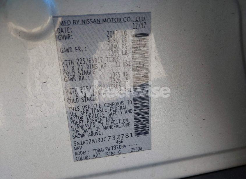 Photo 9 of 2018 Nissan Rogue S (VIN 5N1AT2MT9JC732781)
