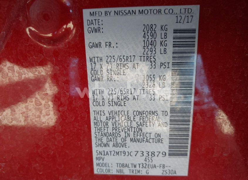 Photo 9 of 2018 Nissan Rogue SV (VIN 5N1AT2MT9JC733879)