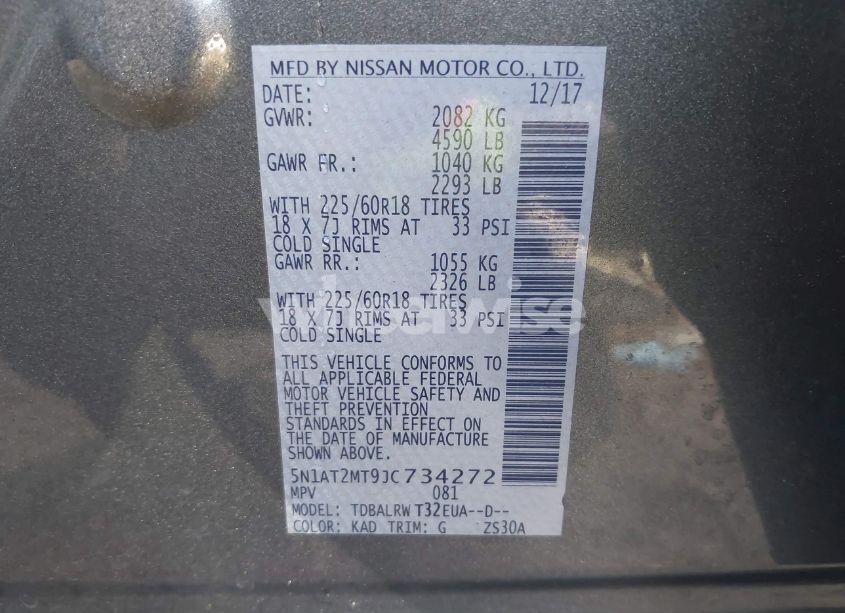 Photo 9 of 2018 Nissan Rogue SL (VIN 5N1AT2MT9JC734272)