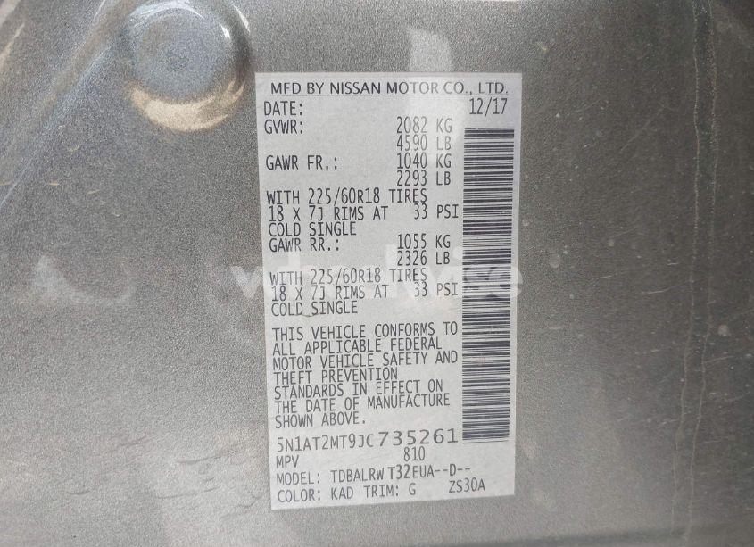 Photo 9 of 2018 Nissan Rogue SL (VIN 5N1AT2MT9JC735261)