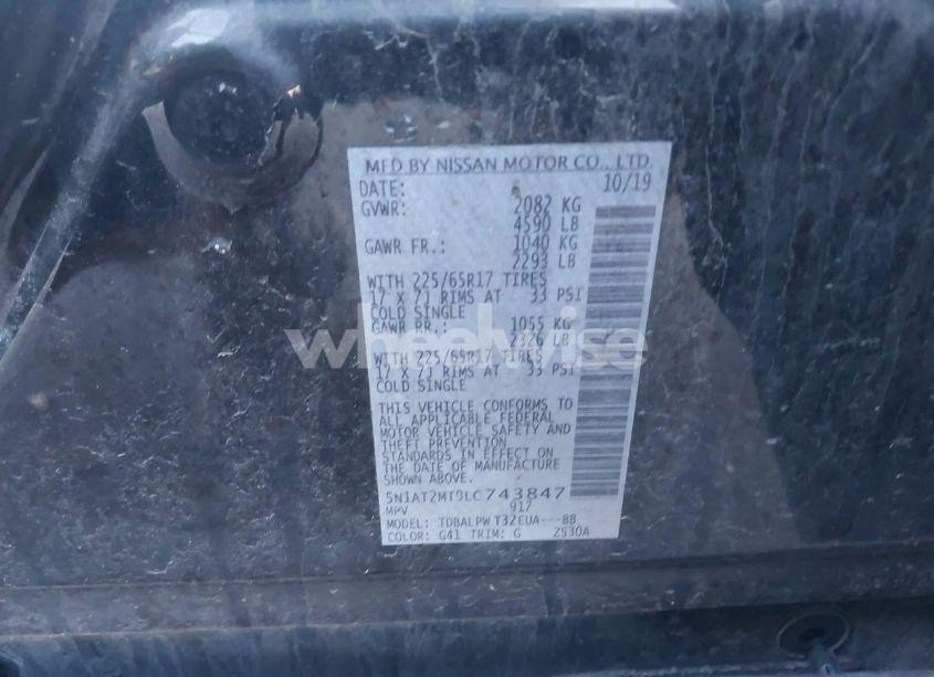 Photo 9 of 2020 Nissan Rogue S FWD (VIN 5N1AT2MT9LC743847)