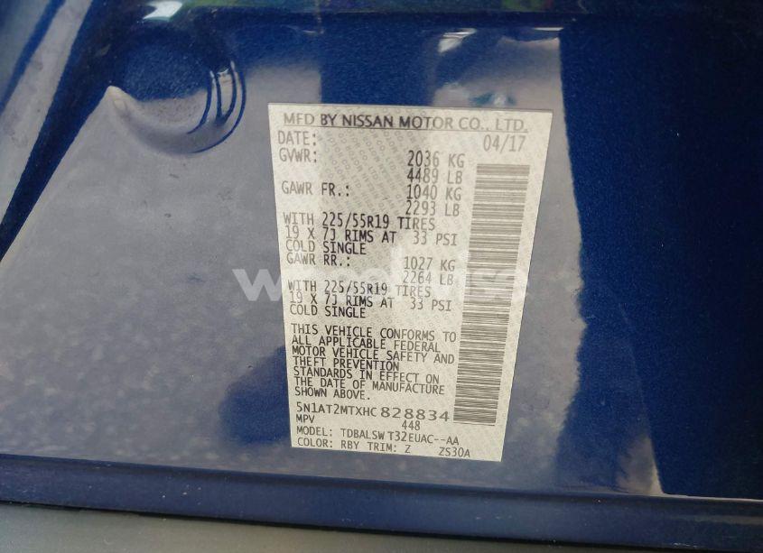 Photo 9 of 2017 Nissan Rogue SL (VIN 5N1AT2MTXHC828834)