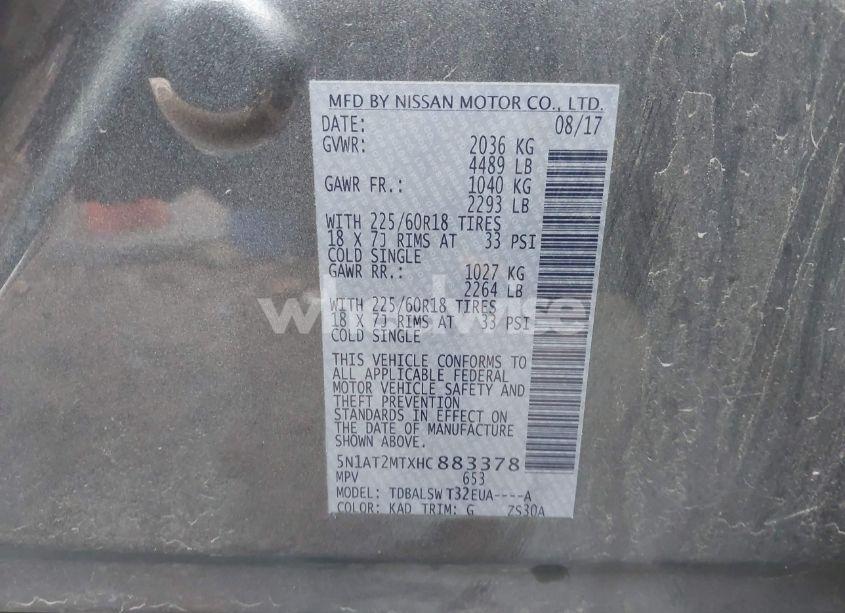 Photo 9 of 2017 Nissan Rogue SL (VIN 5N1AT2MTXHC883378)