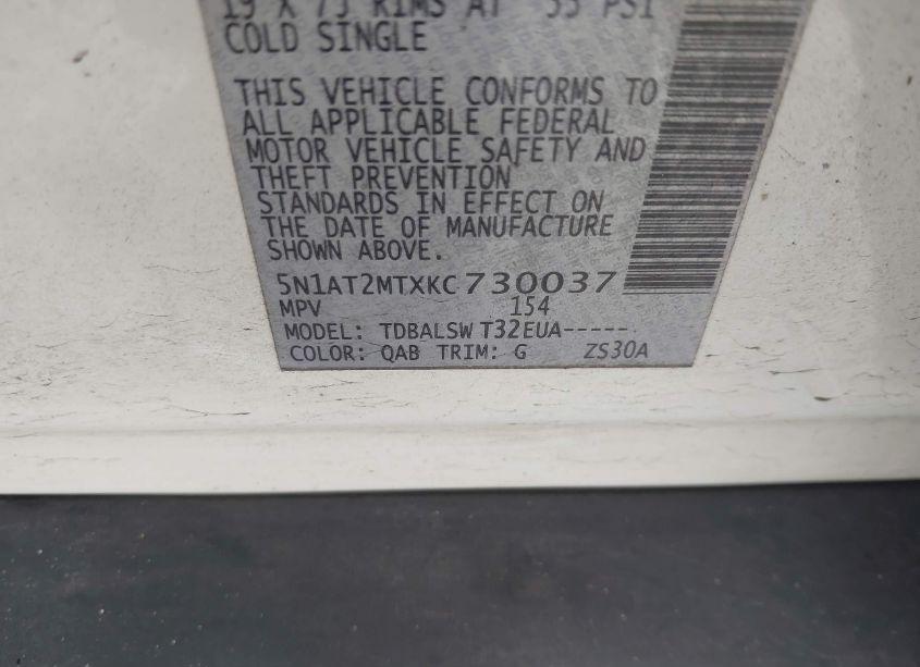 Photo 9 of 2019 Nissan Rogue SL (VIN 5N1AT2MTXKC730037)