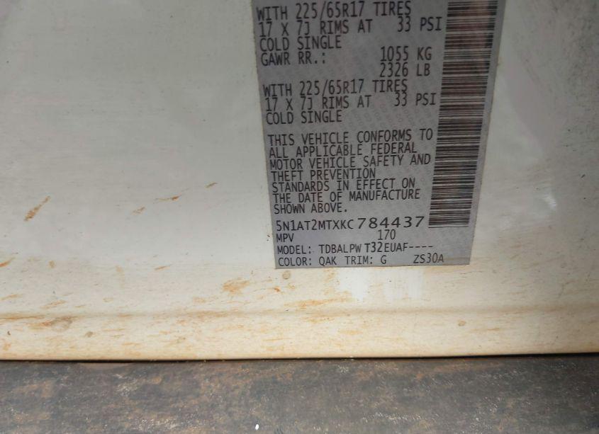 Photo 9 of 2019 Nissan Rogue S (VIN 5N1AT2MTXKC784437)