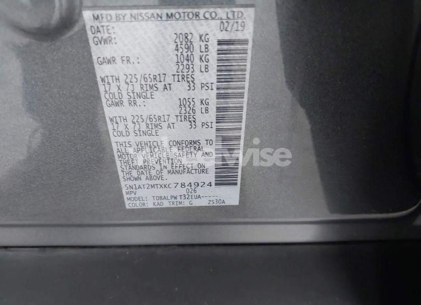 Photo 9 of 2019 Nissan Rogue S (VIN 5N1AT2MTXKC784924)