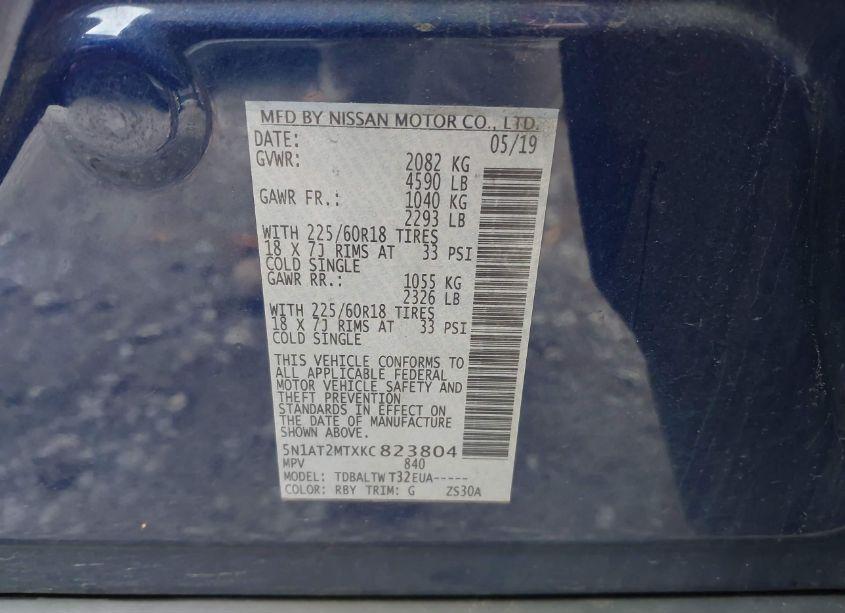 Photo 9 of 2019 Nissan Rogue SV (VIN 5N1AT2MTXKC823804)