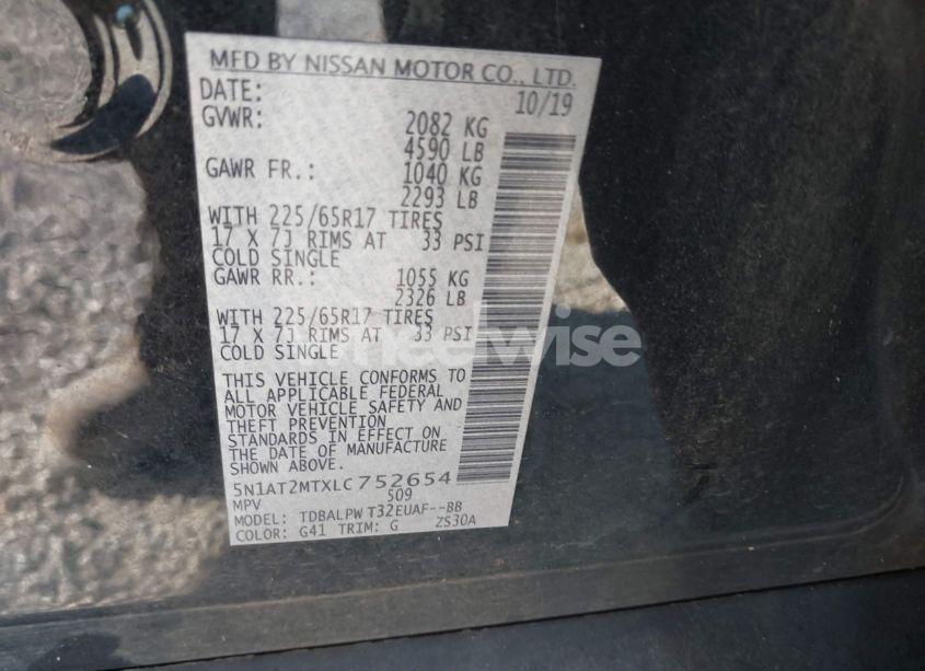 Photo 9 of 2020 Nissan Rogue S FWD (VIN 5N1AT2MTXLC752654)