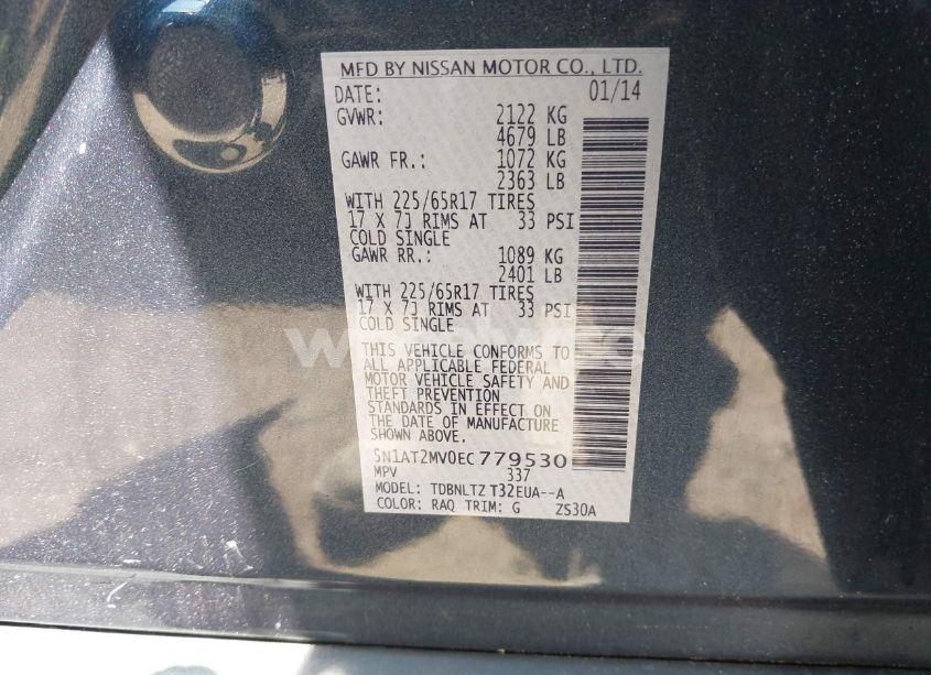 Photo 9 of 2014 Nissan Rogue SV (VIN 5N1AT2MV0EC779530)