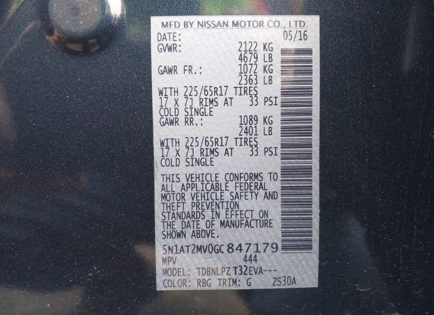 Photo 9 of 2016 Nissan Rogue S (VIN 5N1AT2MV0GC847179)