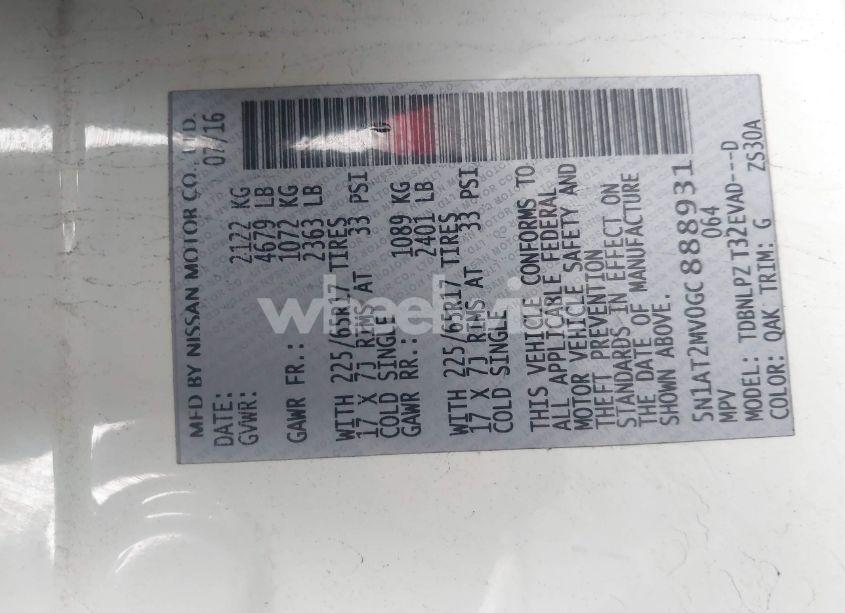 Photo 9 of 2016 Nissan Rogue S (VIN 5N1AT2MV0GC888931)