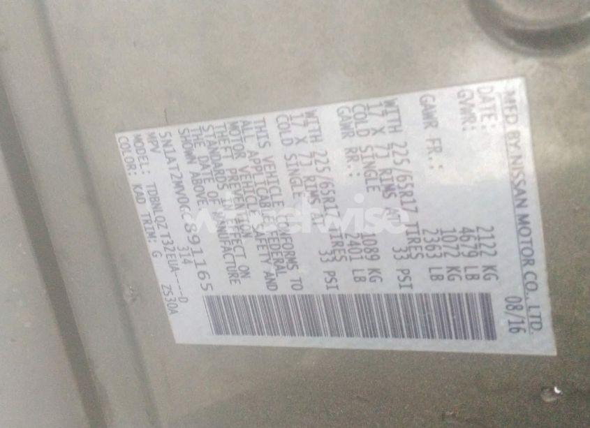 Photo 9 of 2016 Nissan Rogue SV (VIN 5N1AT2MV0GC891165)